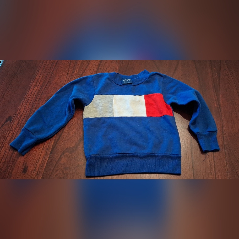 Awesome Vintage 80s Kids Color Block Sweatshirt